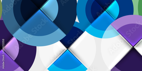 Target circle geometric abstract shapes. Vector Illustration For Wallpaper, Banner, Background, Card, Book Illustration, landing page