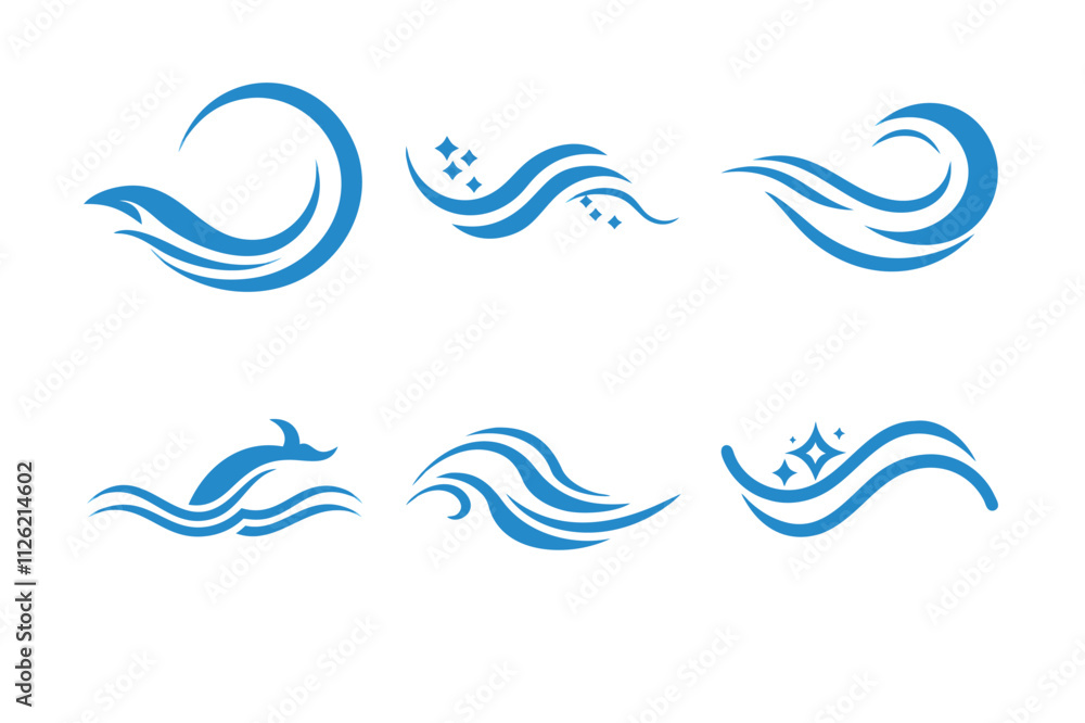 Dynamic and Creative wave logo Concepts . Dynamic and Creative wave logo Concepts .
