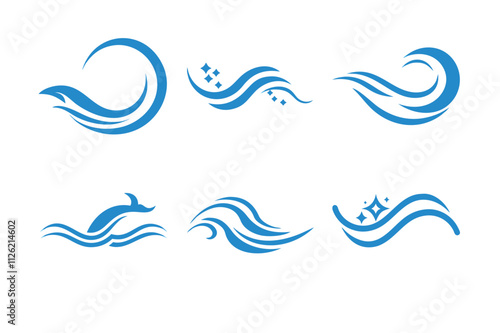 Dynamic and Creative  wave logo Concepts .