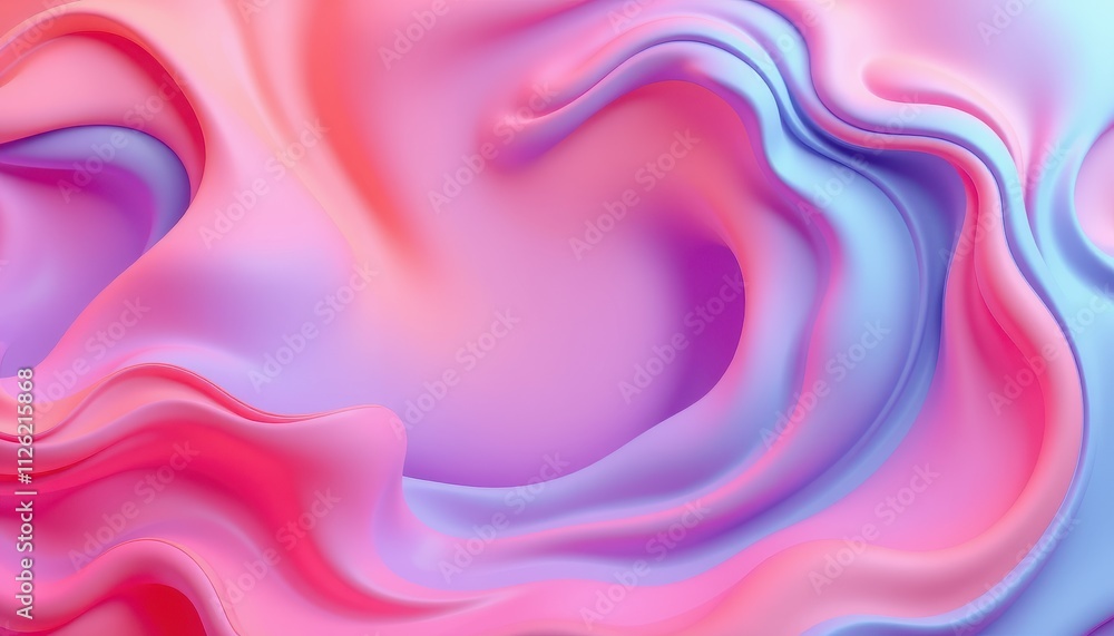 Obraz premium Abstract Pink and Blue Swirling Fluid Design