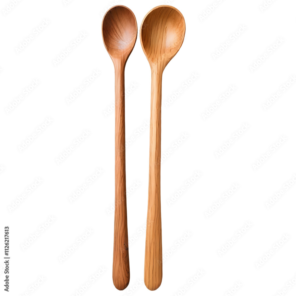 Wooden Spoon Isolated on Transparent Background Wooden Spoon Isolated on Transparent Background