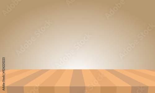 Hardwood parquet floor in an empty room with brown screen for displaying products or advertising.
