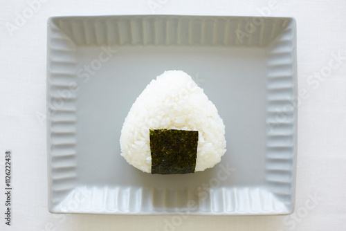 Onigiri on a plate photo