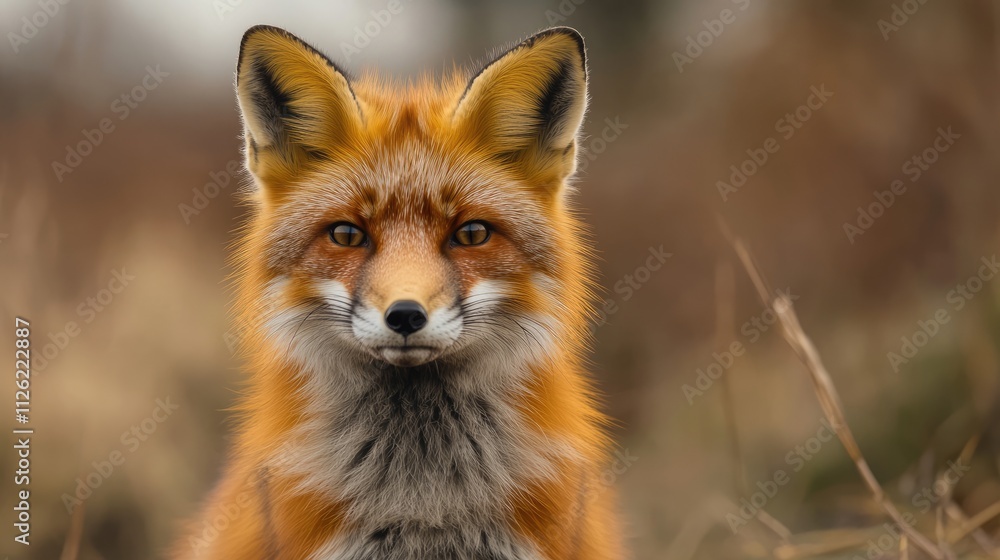 Fototapeta premium A Close-Up Portrait of a Red Fox