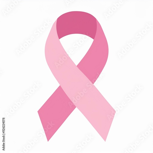 pink ribbon breast cancer icon symbol isolated Generated image