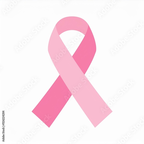 pink ribbon breast cancer icon symbol isolated Generated image