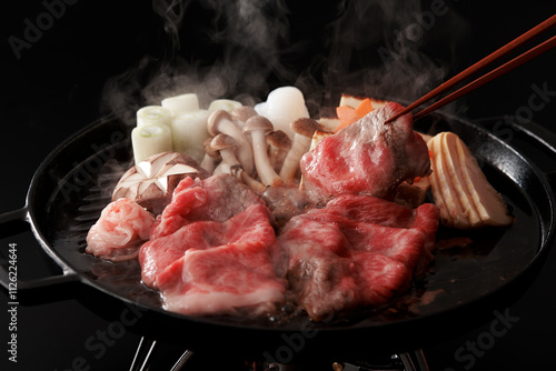 Domestic Japanese beef sukiyaki