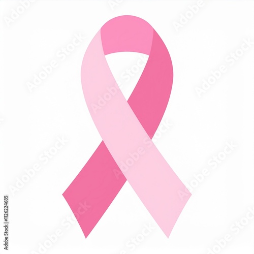 pink ribbon breast cancer icon symbol isolated Generated image