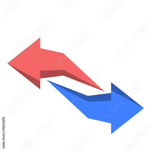 Opposite Arrows Shape