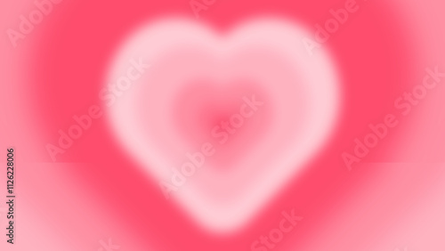 A pink gradation background with a blurred heart shape. Suitable for Valentine's Day events