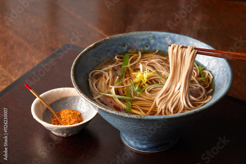 Hot soba noodles