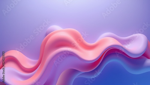 Abstract Pink and Purple Wave Forms Design