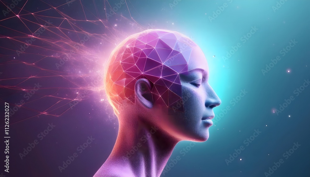 Mental health and depression concepts: Depression, abstract mind with fragmented thoughts. Mental health and depression concepts: Depression, abstract mind with fragmented thoughts.