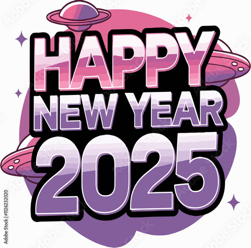 vector text happy new year