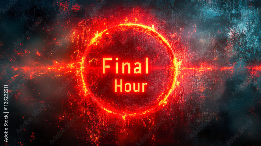 Fiery red circle with Fiery red circle with