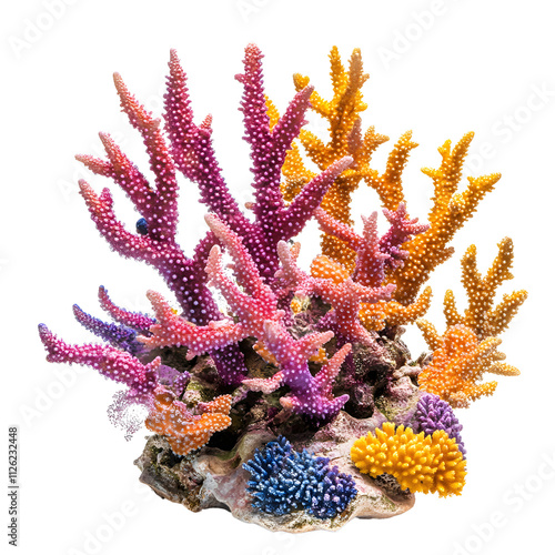 Summer isolated coral reef underwater exploration vibrant colors natural environment close-up view transparent beauty