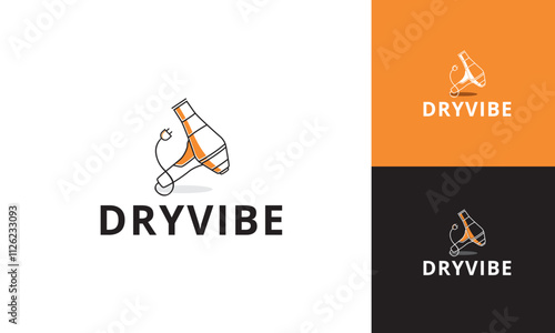 Dryvibe Hair Dryer Logo Design Shows Brand Identity