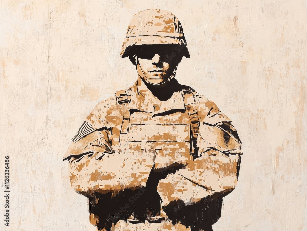 Always loved and remembered. A soldier standing confidently with arms crossed. Always loved and remembered. A soldier standing confidently with arms crossed.