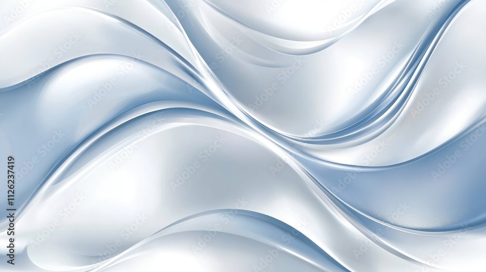 Obraz premium Abstract Blue and White Wave Design Background