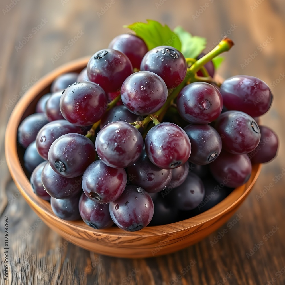 custom made wallpaper toronto digitalGrapes in bowl on the wooden table, stock photo image