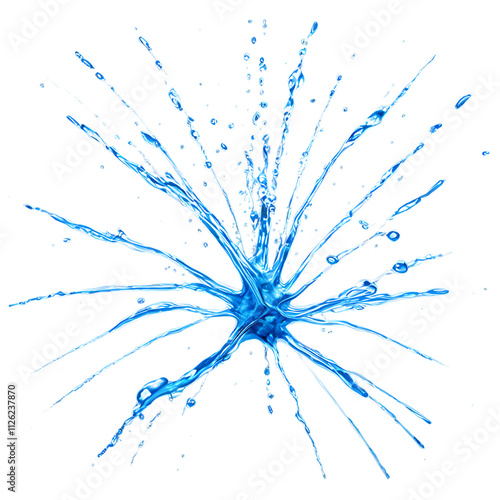 Water Splash Isolated on Transparent Background