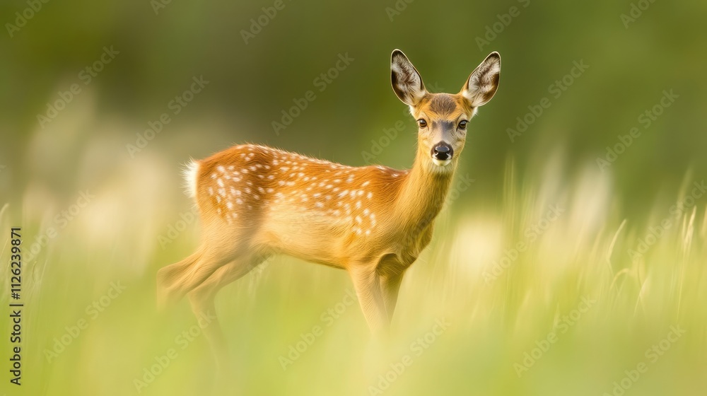 Fawn in a Green Meadow Fawn in a Green Meadow