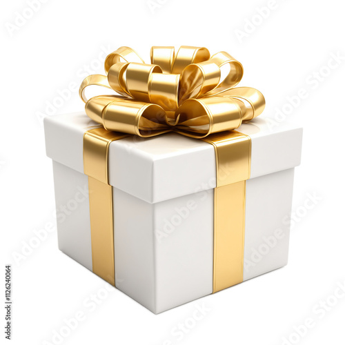 white and gold gift box
