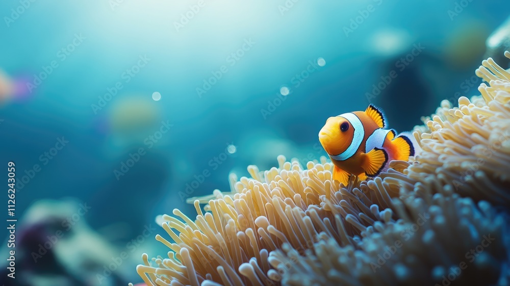 Clownfish in Its Anemone Home Clownfish in Its Anemone Home
