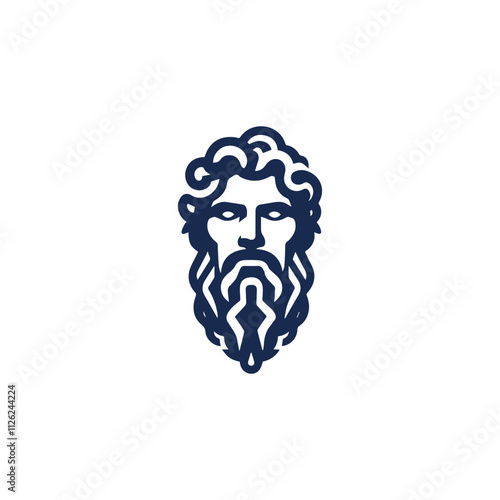 Lightning zeus god logo