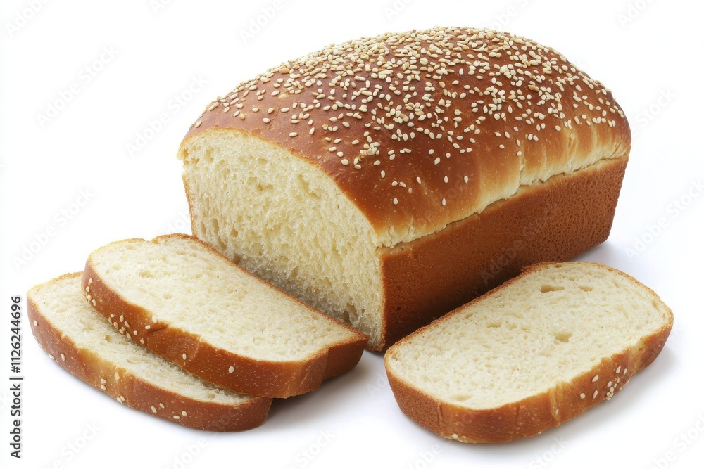A loaf of whole grain bread with sesame seeds on top A loaf of whole grain bread with sesame seeds on top