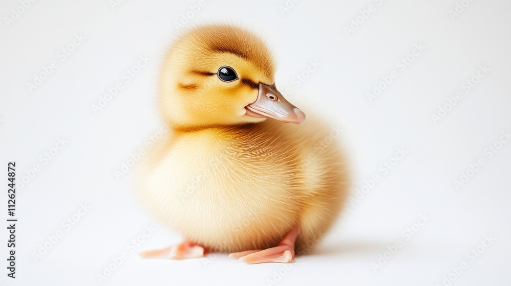 Close-up Portrait of a Fluffy Yellow Duckling Close-up Portrait of a Fluffy Yellow Duckling