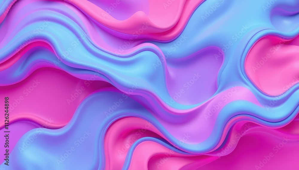 Abstract Pink and Blue Swirling Fluid Design Abstract Pink and Blue Swirling Fluid Design