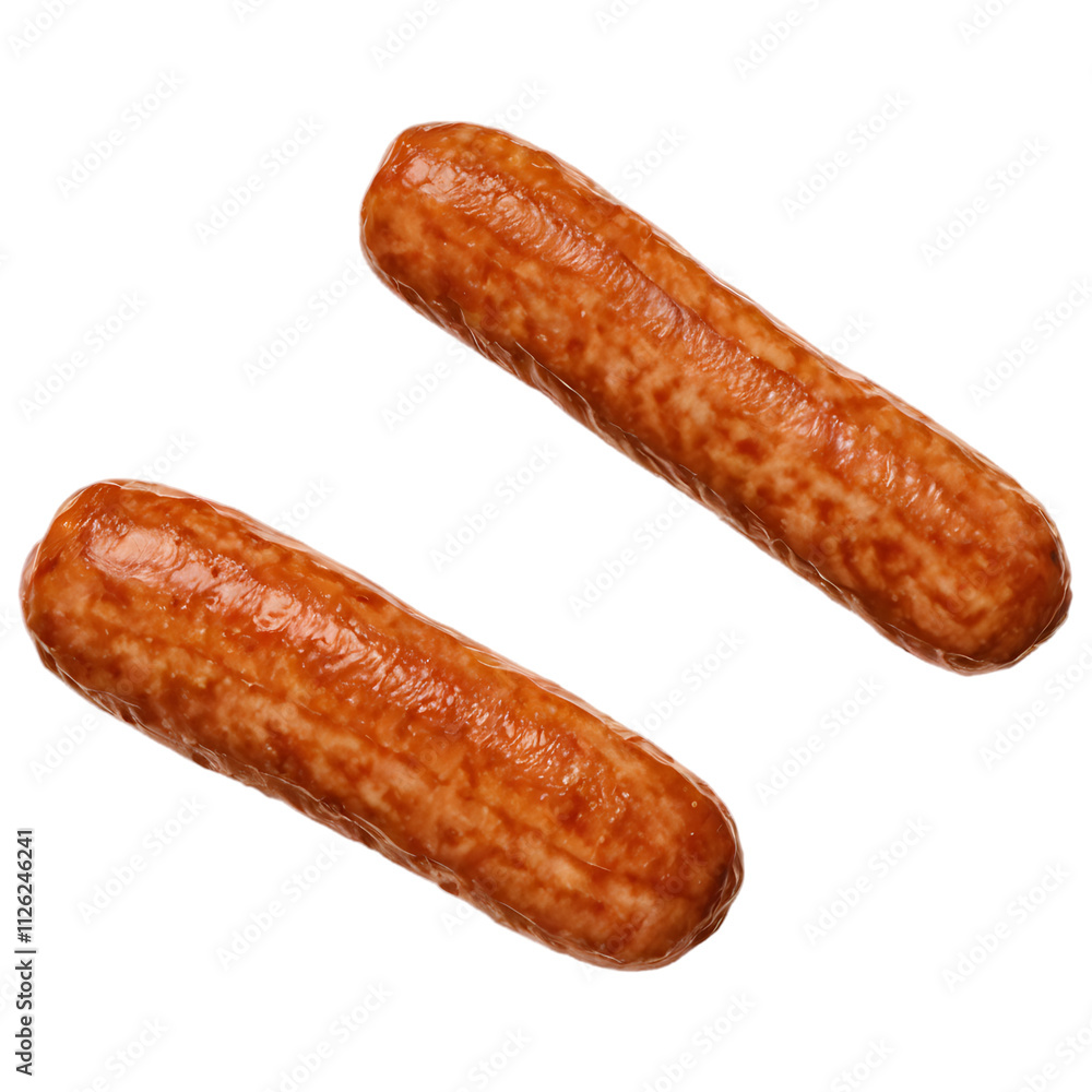 Sausage Isolated on Transparent Background Sausage Isolated on Transparent Background