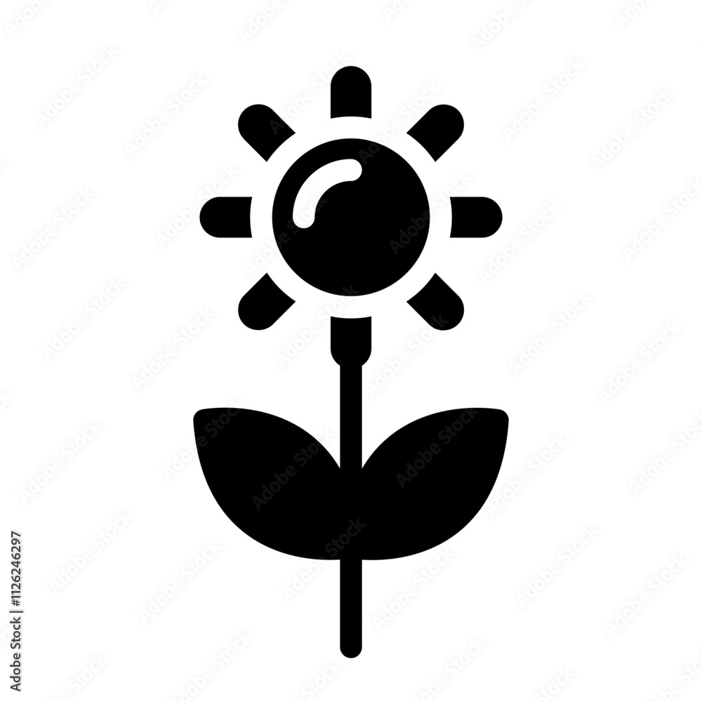 Obraz premium Flower line icon