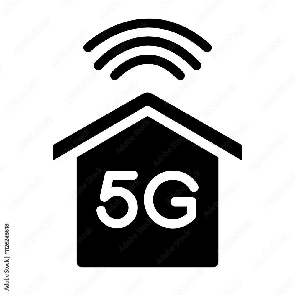 Home 5G Solid Icon