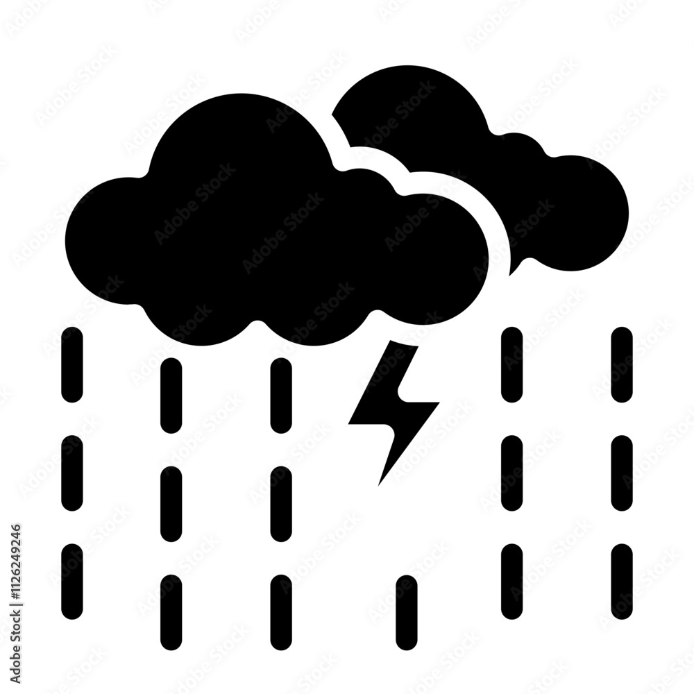 Rain Solid Icon Rain Solid Icon