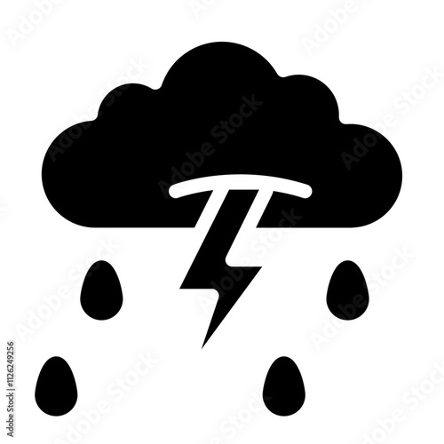 Rain Solid Icon