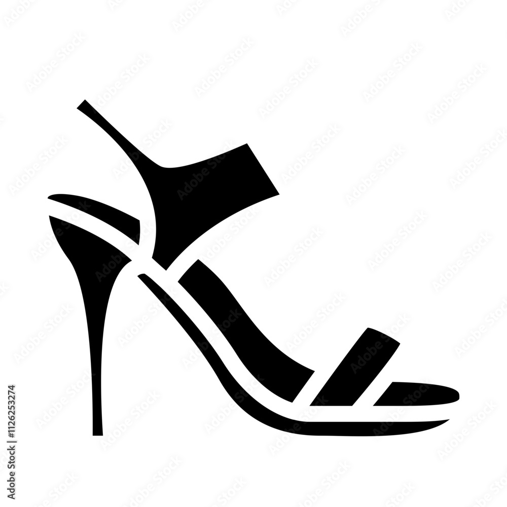 Fototapeta premium Women Shoes Solid Icon