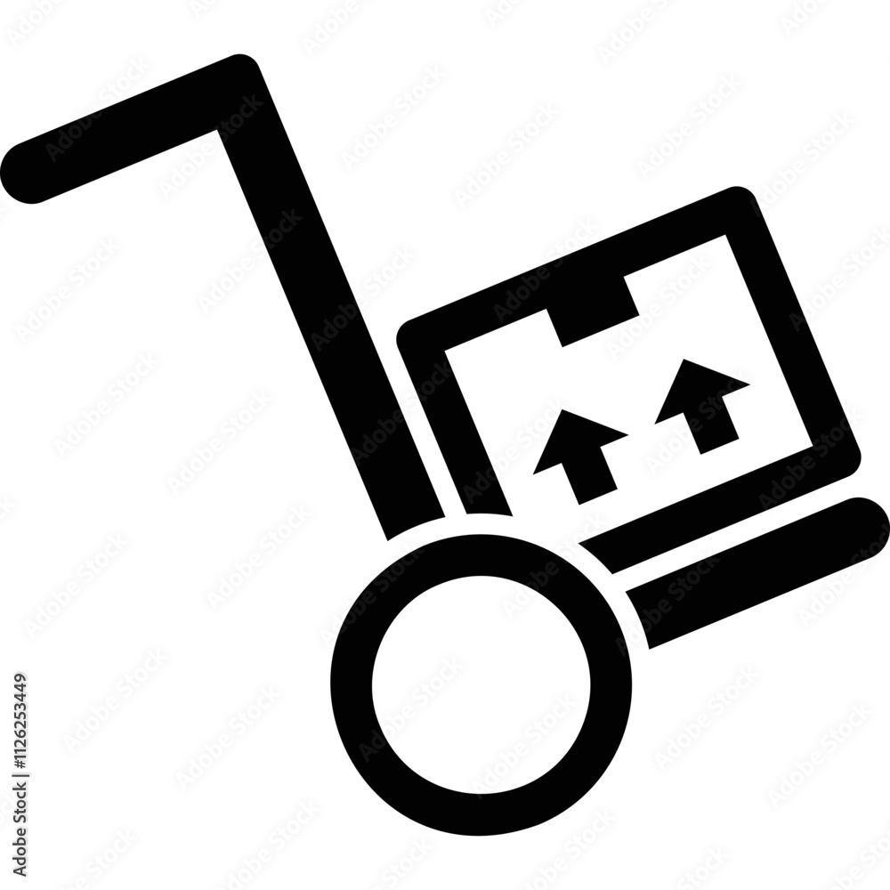 Simple vector icon cargo transportation Simple vector icon cargo transportation