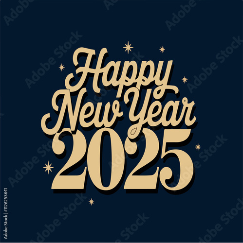 vector text happy new year