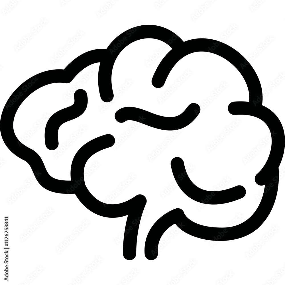 Simple vector icon brain Simple vector icon brain