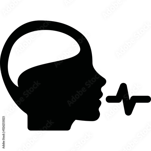 Simple vector icon man talking