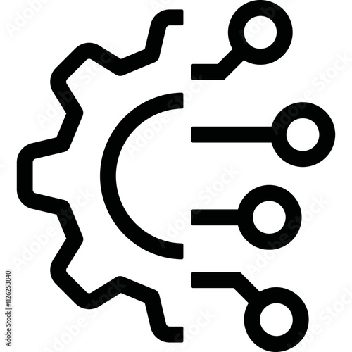 Simple vector icon gear