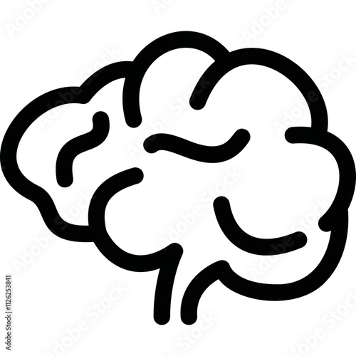 Simple vector icon brain