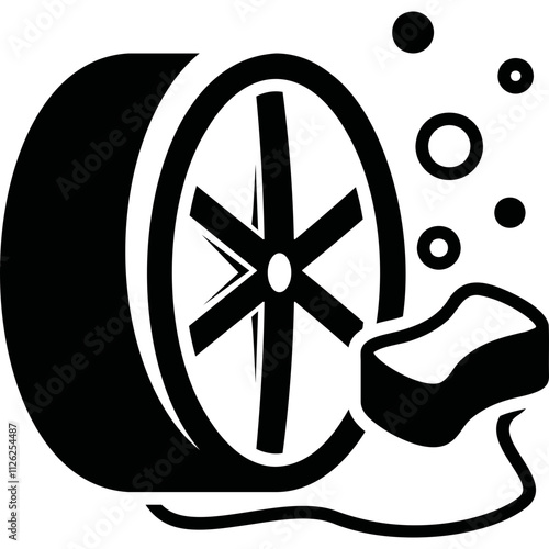 Simple vector icon car wash
