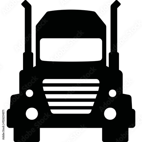 Simple vector icon truck