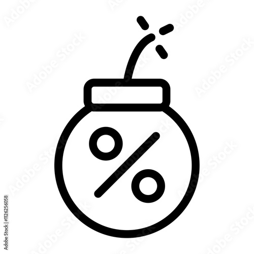 Boom Sale line icon