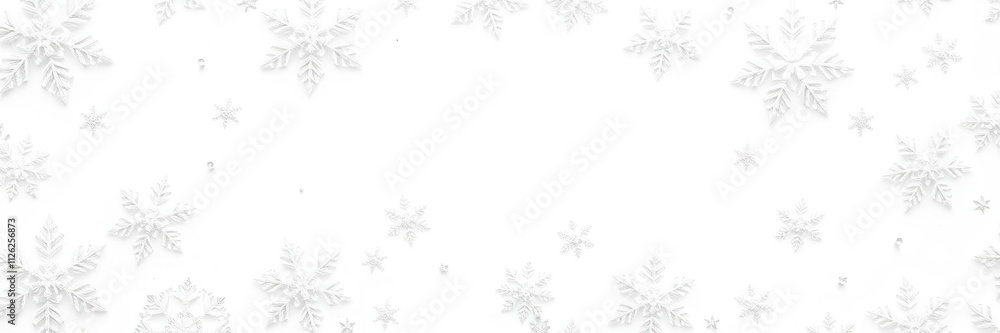 Delicate snowflake pattern on white background with intricate details and crystal formations, icy, sparkling Delicate snowflake pattern on white background with intricate details and crystal formations, icy, sparkling