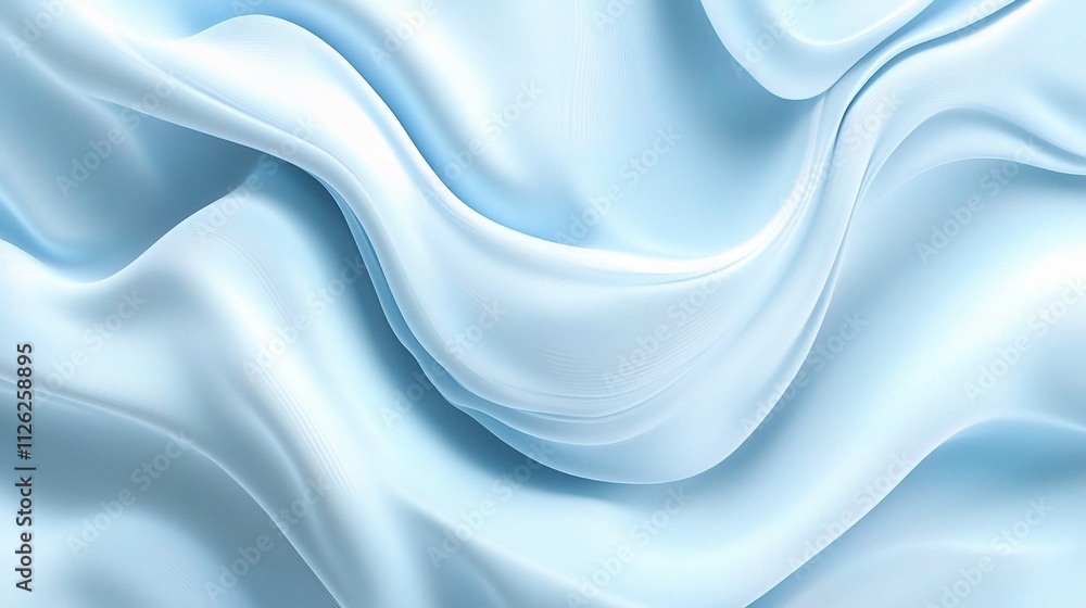 Obraz premium Elegant Light Blue Abstract Fabric Background with Soft Gradient