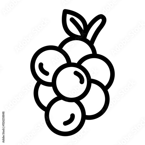 Grape line icon